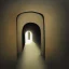 Placeholder: knight, cave, tunnel, Photo Realistic, painting, fog, Dali