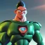 Placeholder: Martian man hunter in dragon ball z style