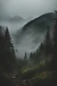 Placeholder: foggy mountain