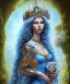 Placeholder: Maria Lionza, goddess of nature, blue dress