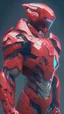 Placeholder: High Tech cyber armor red