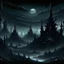 Placeholder: Dark eldritch spires landscape