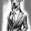 Placeholder: Illustrative sketch of a image of an humanoid dog, suit and tie, ultra quality, 8k