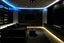 Placeholder: a dedicated home cinema room with LED ambient lighting in the walls