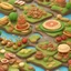 Placeholder: illustration of food land 3d style. HD