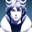 Placeholder: masterpiece - face - anime boy - black hair - portrait- white eyes - white horns on head - sharp eyes- handsome