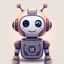 Placeholder: AI LOGO Robot simple, winking face happy