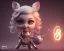 Placeholder: tiny cute { Madonna } toy, standing character, soft smooth lighting, soft pastel colors, skottie young, 3d blender render, polycount, modular constructivism, pop surrealism, physically based rendering, square image, evil ,