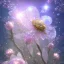 Placeholder: one big crystal subtle flower in a galactic ambiance with a beautiful fairy, transparent petals, delicate colors, in the foreground, full of details, smooth，soft light atmosphere, light effect，vaporwave colorful, concept art, smooth, extremely sharp detail, finely tuned detail, ultra high definition, 8 k, unreal engine 5, ultra sharp focus