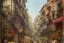 Placeholder: Street goes down+A greengrocer in colorful genoa street+Italian mediavel Italian sea+alphonse mucha, greg rutkowski,matte painting, cryengine, hyper detailed, felix kelly, fantasy art, seb mckinnon