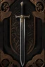 Placeholder: Black sword, vampire sword, beautiful inscriptions, runes, big sword, western sword, broadsword
