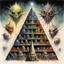 Placeholder: "Maslow's hierarchy of needs", concept art, segmented chambers filled with different lovecraftian weird hybrid monsters, by Brian Bolland, by Michael Whelan, by Stephen Gammell, maslow hierarchy of needs pyramidal motif with empty space between each level, eerie, surreal horror art illustration, deep colors, sharp focus, smooth."