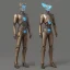 Placeholder: protogen steampunk ancient crystal tech full body fire androgen