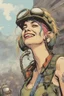 Placeholder: Climbing onto the tank's formidable frame, Tank Girl let out a triumphant laugh, her laughter a symphony of rebellion that resonated through the underground refuge. With a mischievous grin, she turned to the assembled crowd, her spirit infectious and her defiance unwavering. "Time to ride the rainbow, my friends!" she shouted, revving the tank's engine with a cacophonous roar. The cavern filled with the thunderous sound of machinery and the cheers of those who had come to witness the spectacle.