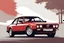 Placeholder: 1983 ALFA ROMEO Alfetta GTV, Sketch, 2D, Comic Book, Minimalist, in the style of olly moss, shot from low angle