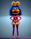 Placeholder: hybrid character, waitress sexy woman with monster muppet mask that covers her entire head, retro style, Sesame Street style, smooth, unreal engine 5, god lights, ray tracing, RTX, lumen lighting, ultra detail, volumetric lighting, 3d.