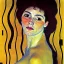 Placeholder: retrato de mujer bella con estilo de Gustav Klimt