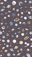 Placeholder: Coffee in outer space, behind which are planets, galaxies and spaceships, negative space, realistic