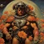 Placeholder: mugshot, Planet of the Vulcans, multicolored, large, floral designs, atmospheric, beautiful, oil painting by Frank Frazetta, 4k UHD, Photorealistic, professional quality