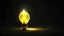 Placeholder: A hollow yellow bulb with a statement of the bulb's details and a black background, hyper realistic, 8k, ultra hd, pixar style, disney stile, cinema 4d, --ar 3:2