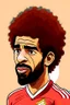 Placeholder: Mohamed Salah Egyptian soccer player cartoon 2d