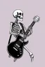 Placeholder: Black and White Graphic Art of a SKELETON HUGGING A GUITAR