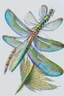 Placeholder: dragonfly, detailed, realistic, vivid colors, white background