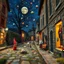 Placeholder: Photograph hasselblad h6d400c --ar 85:128 --v 6.0 of a fairy old bewitched street, trolls, made of felt art, tiltshift, 3d deep field, Yves Tanguy, galaxies and planets, needlepoint, Joan Miró, odd, abstract, expressionist style, colorful