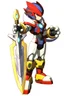 Placeholder: Megaman Zero Omega, Black and Red Armor, Lightning Sword, HD, Clean, Fixed Hands