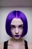 Placeholder: Girl with a purple French bob; modernism; neo-surrealism