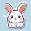 Placeholder: cute rabbit sticker template