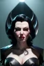 Placeholder: Lana Turner as evil queen in black leather, leather, busty, cleavage, angry, stern look. character design by cory loftis, fenghua zhong, ryohei hase, ismail inceoglu and ruan jia. unreal engine 5, artistic lighting, highly detailed, photorealistic, fantasy