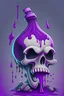 Placeholder: cartoon Skull with purple poison coming out of its eyes