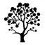 Placeholder: silhouette of a stylized tree with rounded leaves and branches, forming a circle