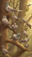 Placeholder: there was a flock of pigeons who lived in a forest.