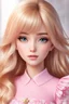 Placeholder: a girl with blonde hair wearing a pink dress, photorealistic anime girl render, anime barbie doll, realistic anime 3 d style, realistic cute girl painting, realistic anime artstyle, realistic anime art style, 3 d anime realistic, anime barbie in white, realistic - anime, kawaii realistic portrait, photorealistic anime, realistic young anime girl, semi - realistic anime