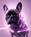 Placeholder: ! dream symmetry!! portrait of a french bulldog, sci - fi, tech wear, glowing lights!! intricate, elegant, highly detailed, digital painting, artstation, concept art, smooth, sharp focus, illustration, art by artgerm and greg rutkowski and alphonse mucha