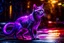 Placeholder: A hyper-realistic ,A purple cat walking in space, the space is colorful, a fairy tale look, the cat is smiling, Photo Real, HOF, full size, practicality,manufacturability,performance, (((realism, realistic, realphoto, photography, portrait, realistic, elegant, charming, apocalyptic environment, professional photographer, captured with professional DSLR camera, trending on Artstation, 64k, ultra de