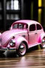 Placeholder: One pink Volkswagen Beetle with sound