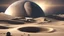 Placeholder: 4k, hyper-realistic, Ultra-HD, Ray-tracing, Alien planet, mountainous, Has asteroid belt, milky way, stars, dark, black hole, Sand Worm rising from dunes, creatures, based on Dune by Frank Herbert