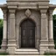 Placeholder: The ornate gateway marks the boundary of a significant noble holding, though the weathered stonework and modest maintenance suggest a family of respectable but not exceptional wealth. The three-person security detail demonstrates the privatised nature of law enforcement beyond the capital's immediate environs – landed families maintain their own armed personnel for property protection, dispute resolution, and deterrence against banditry. These guards wear standardised armour and carry modern wea