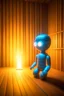 Placeholder: cute chat robot in the sauna, its such a perfect day i am glad i spent it with you, motion blur, smoke, 4k, downlight, soft light, depth of field, photorealism, trending on art station