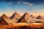 Placeholder: An ancient Egypt city in the year with 2 pyramids in the background, by matthieu lauffray, beautiful Egyptian temples, ultra realistic, art Station, vibrant colours, concept art, blue sky