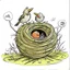 Placeholder: bird nest cartoon