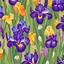 Placeholder: Irises, flowers by Josef frank