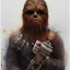 Placeholder: photorealistic and intricate portrait of chewbacca in star wars by agnes cecile, wearing beskar armor, deep dark colors, hyperdetailed, 32K, oil on canvas,