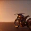 Placeholder: Old motorcycle Flying in sundown