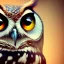 Placeholder: Owl, macro lens blur, hyperrealistic, sharp focus