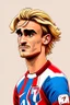 Placeholder: Antoine Griezmann French football player ,cartoon 2d