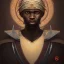 Placeholder: African warrior, ominous, dnd character portrait, waist up portrait, intricate, oil on canvas, masterpiece, expert, insanely detailed, 4k resolution, retroanime style, cute big circular reflective eyes, cinematic smooth, intricate detail , soft smooth lighting, vibrant colors, hokusai style arm sleeve tatoo